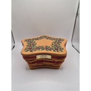 2001 Longaberger Christmas Collection Shining Star Basket With Papers 2 Inserts